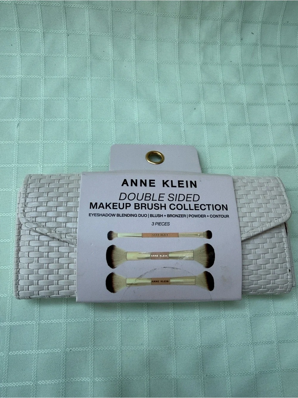 Bundle New Anne Klein Double-Sided Makeup Brush Set with Manna Kadar Compac